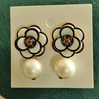 Pearl Necklace For Women  Double Layer  Pendant Sweater Chain  EarringsJewelry ✨