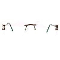 Pilot Metal Glasses Frame Casual Optical Eyeglasses Rimless 👓