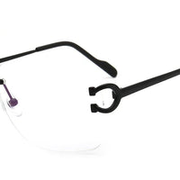 Pilot Metal Glasses Frame Casual Optical Eyeglasses Rimless 👓