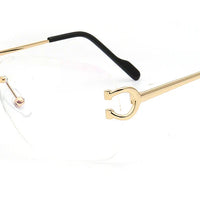 Pilot Metal Glasses Frame Casual Optical Eyeglasses Rimless 👓