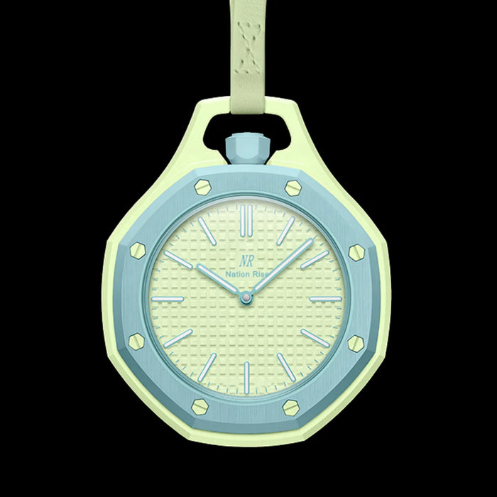 Pop Style Pocket Watch Colored Candy Octagonal Quartz Movement ⌚️