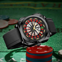 Quartz Movement Men Watch 42mm Square Silver Black Silicone Watch ⌚️