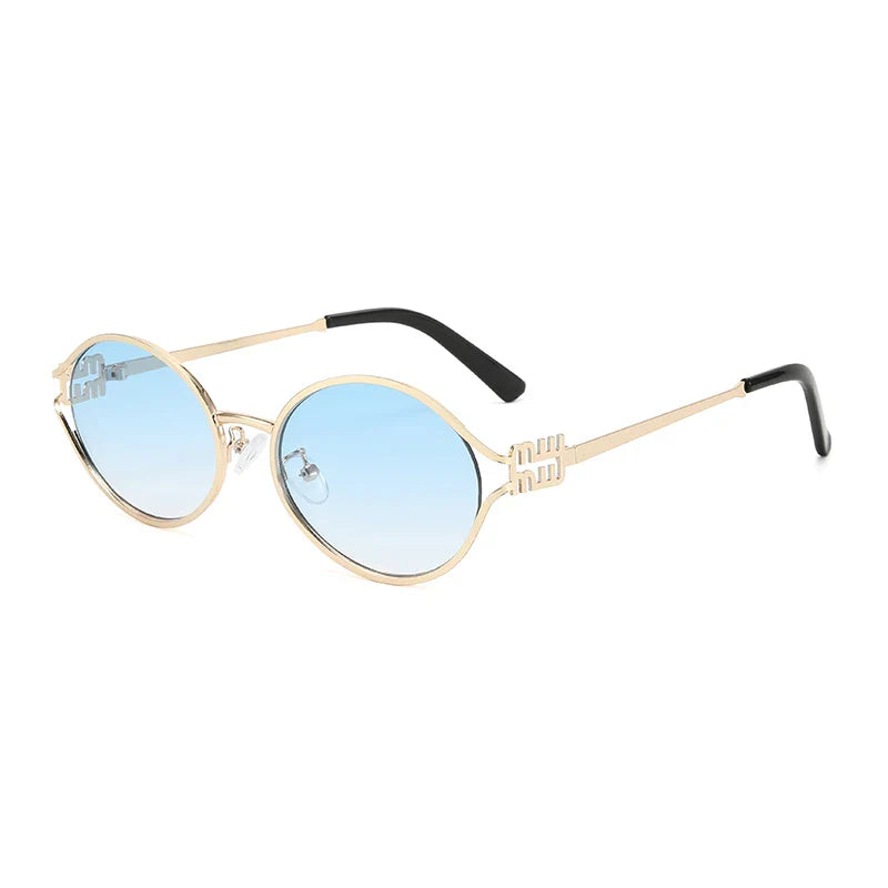 Retro Small Frame Woman Man Metal Cat Eye Glasses Shades UV Protection Sun Glasses✨