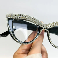 Rhinestone Trendy Reading Glasses for Women Retro Square 🕶️