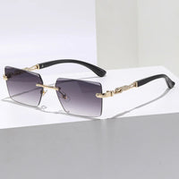 Rimless Rectangle Shaped Colorful Fashionable Classic Sunglasses 🕶️