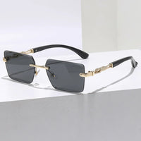 Rimless Rectangle Shaped Colorful Fashionable Classic Sunglasses 🕶️