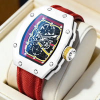 RM Style Skeleton Ultra-Thin Transparent Quartz Watch Mens Watches ⌚️