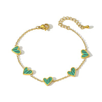 Romantic Heart Love Bracelet for Women Multi-color Stainless Steel Bracelet Gold Plated✨