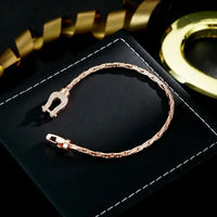 Rose Gold Horseshoe Bracelet Fashion Light Luxury High-end Bracelet Bracelet Jewelry✨