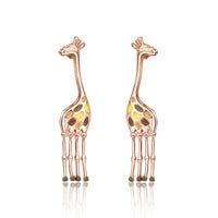 Rose Gold Series 925 Sterling Silver Flamingo Giraffe Star and Moon Flower Earrings ✨