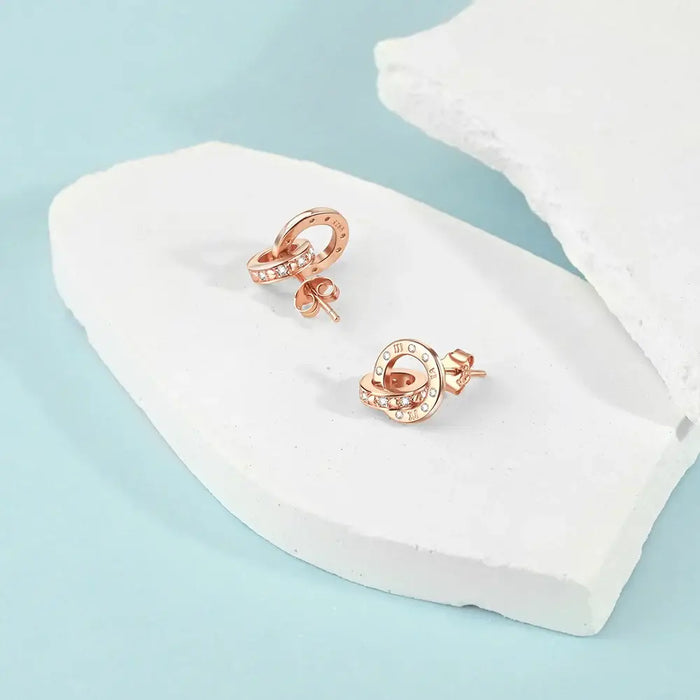 Rose Gold Series 925 Sterling Silver Flamingo Giraffe Star and Moon Flower Earrings ✨
