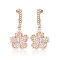 Rose Gold Series 925 Sterling Silver Flamingo Giraffe Star and Moon Flower Earrings ✨