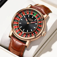 Roulette Game Dial Luxury Watches men Fashion Mens Watch Waterproof 🎰
