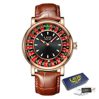 Roulette Game Dial Luxury Watches men Fashion Mens Watch Waterproof 🎰