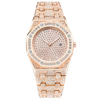 Royal Oak Style Luxury Hip Hop Iced Out Diamond Quartz Wrist Watch ⏱️