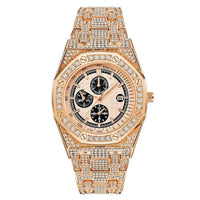 Royal Oak Style Luxury Hip Hop Iced Out Diamond Quartz Wrist Watch ⏱️