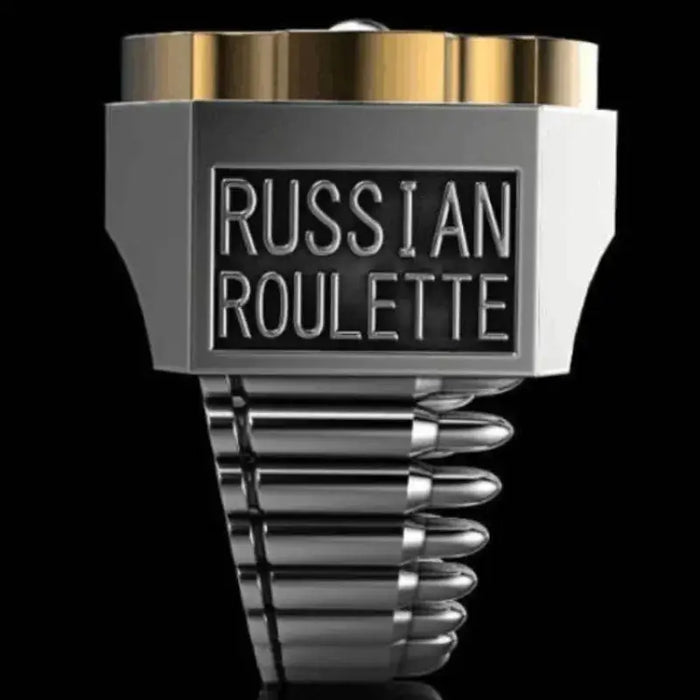 Russian Roulette Bullet-Shaped Ring European-Style Ring ✨