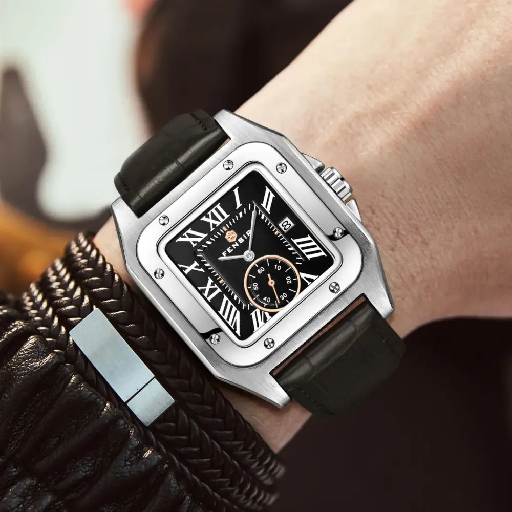 Santos Tank Series with Calendar Display Men's Watch⏱️