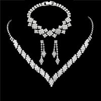 Silver plated rhinestone folding tassel earrings necklace💎