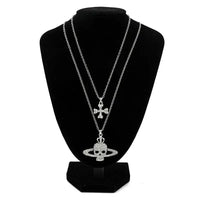 Skull Pendant Necklaces For Women Men Long Cross Chain Necklace 💎