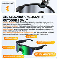 Smart AI Sports Glasses with HD Camera, Bluetooth Calls & UV Protection 👓