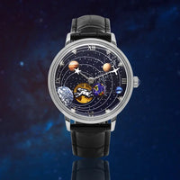 Space Explorer Automatic Watch – Open Skeleton Design | Luminous Mechanical Movement⌚️