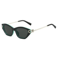 Square Sunglasses with Silver Buckle Accent | UV Protection | Trendy Women's🕶️