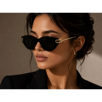 Square Sunglasses with Silver Buckle Accent | UV Protection | Trendy Women's🕶️