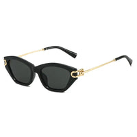 Square Sunglasses with Silver Buckle Accent | UV Protection | Trendy Women's🕶️