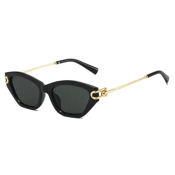 Square Sunglasses with Silver Buckle Accent | UV Protection | Trendy Women's🕶️