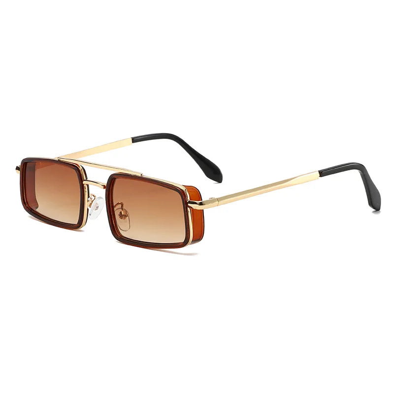 Square Sunglasses Women Men Metal Frame Rectangle Sun Glasses Oval Eyewear Sunglasses 🕶️