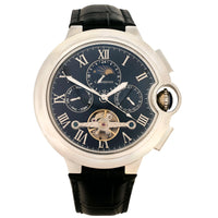 Stainless Steel Case Automatic Mechanical Watch Design Genuine Leather Strap ⌚️