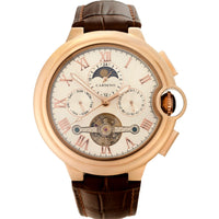 Stainless Steel Case Automatic Mechanical Watch Design Genuine Leather Strap ⌚️
