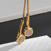 Stylish And Elegant Minimalist Earphone Pendant Necklace, Perfect for Everyday Wear ✨