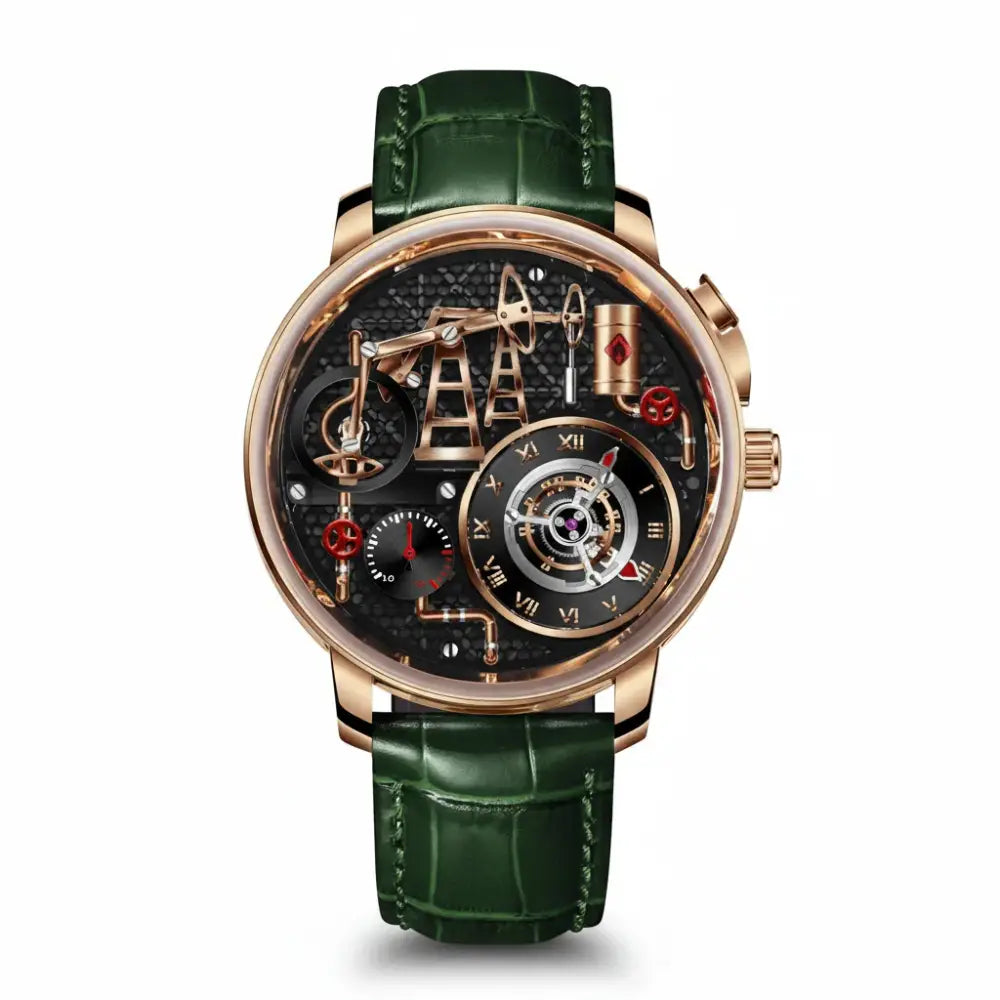 Swiss Quartz 762 Movement Sapphire  Luxury Oil Pump Quartz Watch for Men  ⌚️