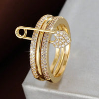 Three Layers Designer Fashion Ring for Women Jewelry ✨