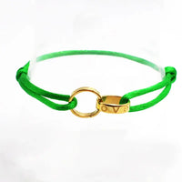 Titanium Steel Metal Buckle Round LOVE Rope Chain Bracelet
