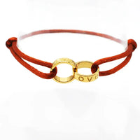 Titanium Steel Metal Buckle Round LOVE Rope Chain Bracelet