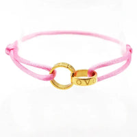 Titanium Steel Metal Buckle Round LOVE Rope Chain Bracelet