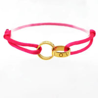 Titanium Steel Metal Buckle Round LOVE Rope Chain Bracelet