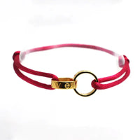 Titanium Steel Metal Buckle Round LOVE Rope Chain Bracelet