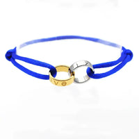 Titanium Steel Metal Buckle Round LOVE Rope Chain Bracelet