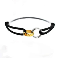 Titanium Steel Metal Buckle Round LOVE Rope Chain Bracelet