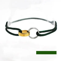 Titanium Steel Metal Buckle Round LOVE Rope Chain Bracelet