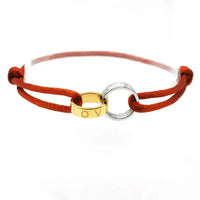 Titanium Steel Metal Buckle Round LOVE Rope Chain Bracelet