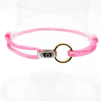 Titanium Steel Metal Buckle Round LOVE Rope Chain Bracelet