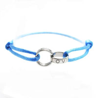 Titanium Steel Metal Buckle Round LOVE Rope Chain Bracelet
