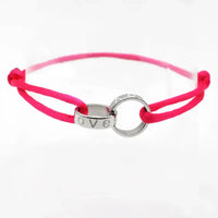 Titanium Steel Metal Buckle Round LOVE Rope Chain Bracelet