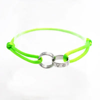 Titanium Steel Metal Buckle Round LOVE Rope Chain Bracelet