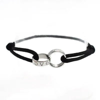 Titanium Steel Metal Buckle Round LOVE Rope Chain Bracelet